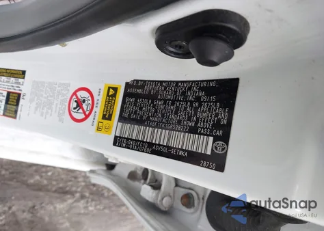 2016 Toyota Camry Le из США, поврежденный, VIN 4T4BF1FK1GR528222